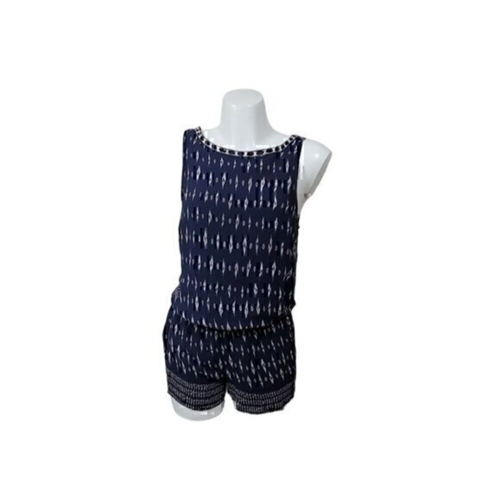 Joie 100% Silk Romper Playsuit L Blue